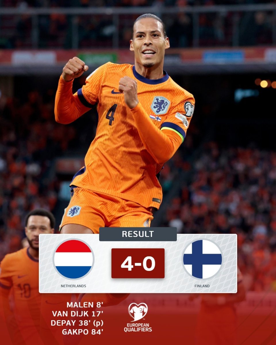 荷兰队客场惨败,出线形势严峻 荷兰队客场惨败,出线形势严峻